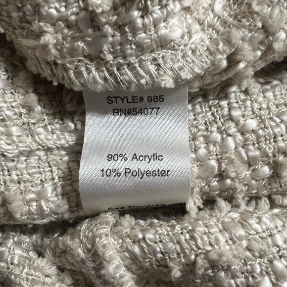 Cabi Style 985 Oatmeal Chenille Tweed Snap Front Double Breasted Jacket XS NWT - Picture 9 of 10